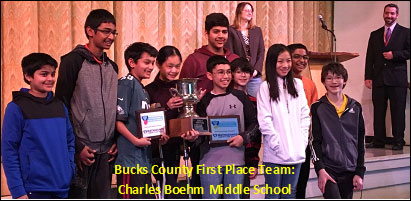 Bucks County First Place Team: Charles Boehm Middle School